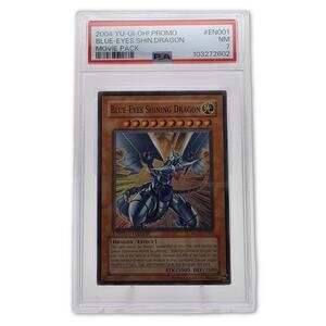 Blue-Eyes Shining Dragon MOV-EN001 PSA Graded 7 Super Rare Yugioh TCG